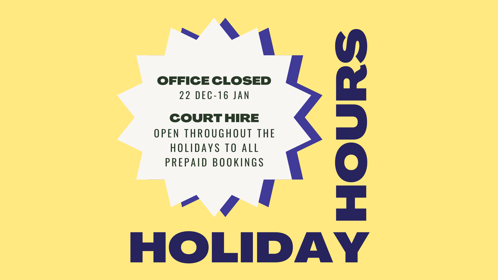 2022 Holiday Hours